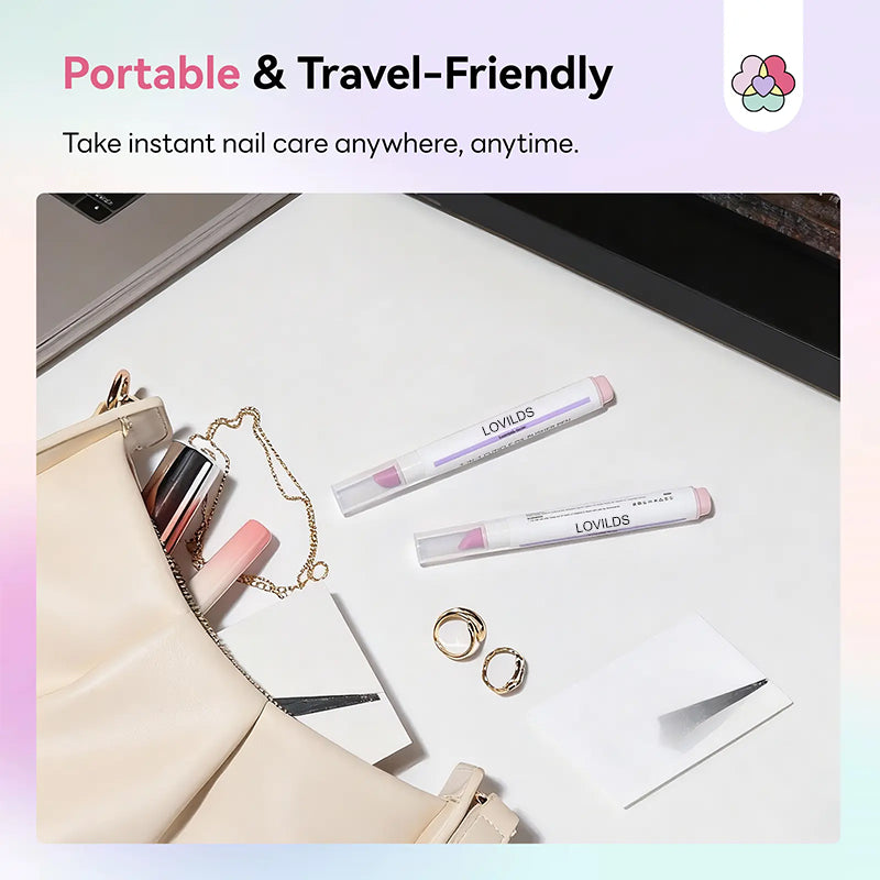 💅[Last Day Buy 1 Get 1 Free] 2‑In‑1 Cuticle Remover Pen, Ceramic 45° Tip With Lemon Oil