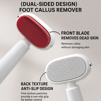 [Last Day Buy 1 Get 1 Free] Dual‑Sided Foot Callus Remover, Replaceable Stainless Steel Blade Foot Scraper🦶